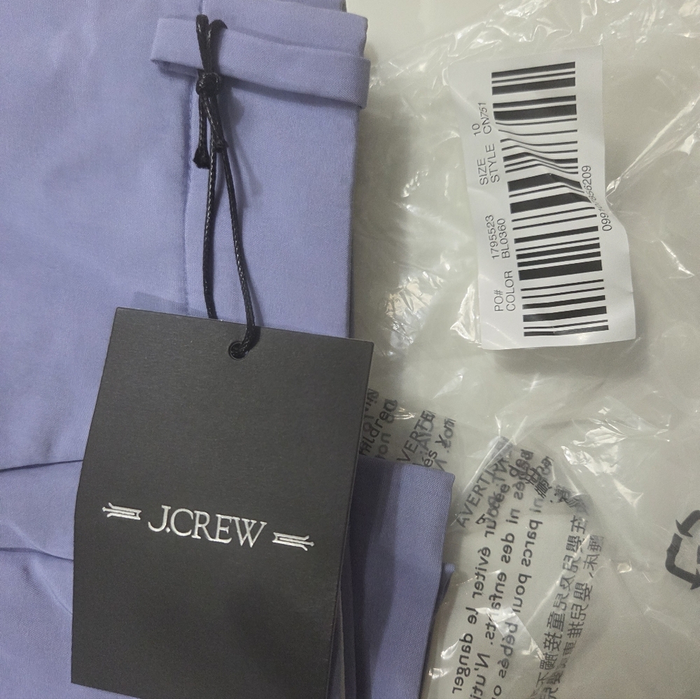 NWT J. Crew Light Purple or Periwinkle Women's Trousers - Size 10 - Picture 6 of 7